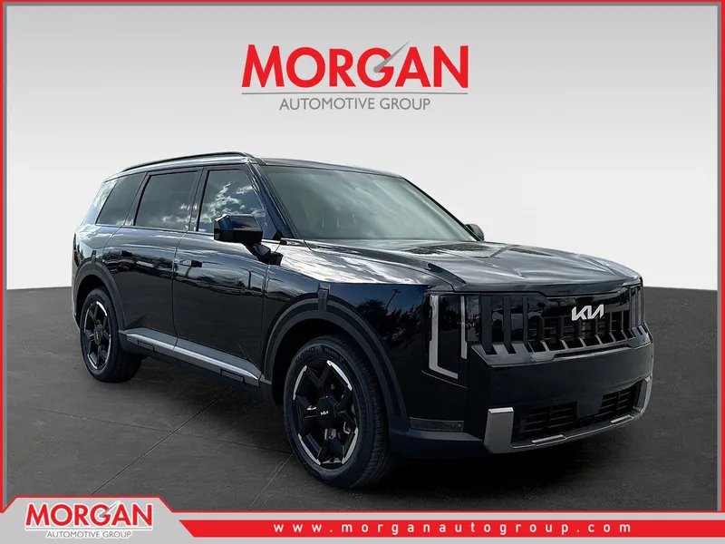 2027 Kia Telluride EX in Ebony Black — front three-quarter view