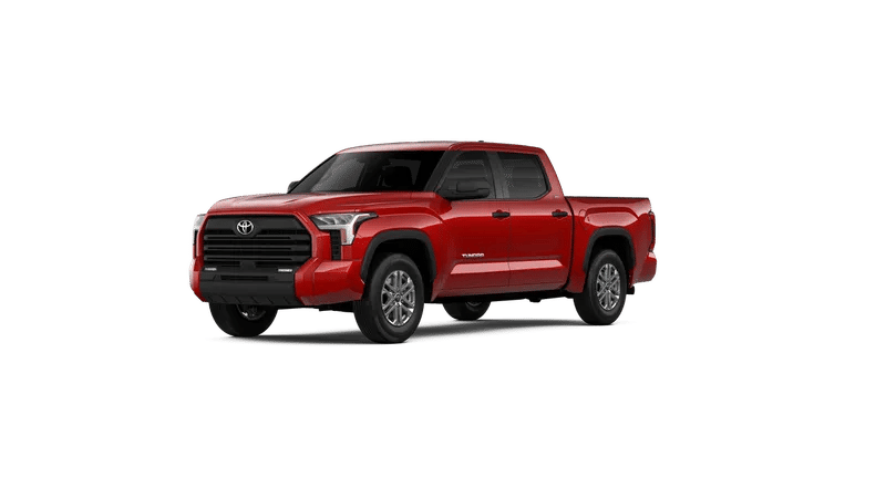 2026 Toyota Tundra SR5 in Supersonic Red — front three-quarter view