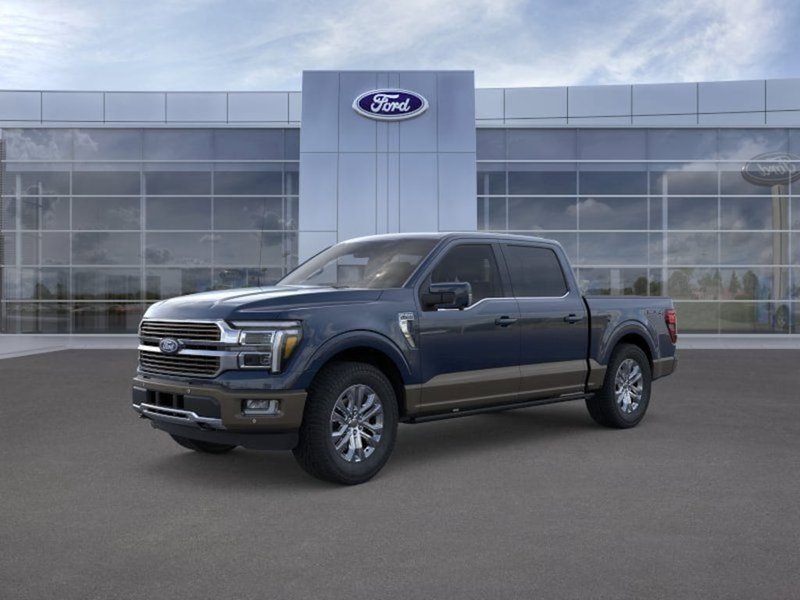 2026 Ford F-150 in Antimatter Blue — front three-quarter view