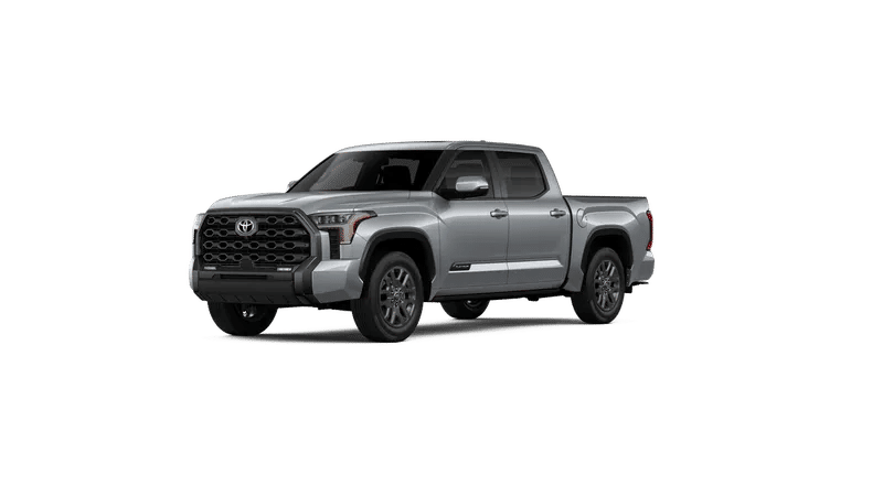 2025 Toyota Tundra Platinum in Celestial Silver Metallic — front three-quarter view