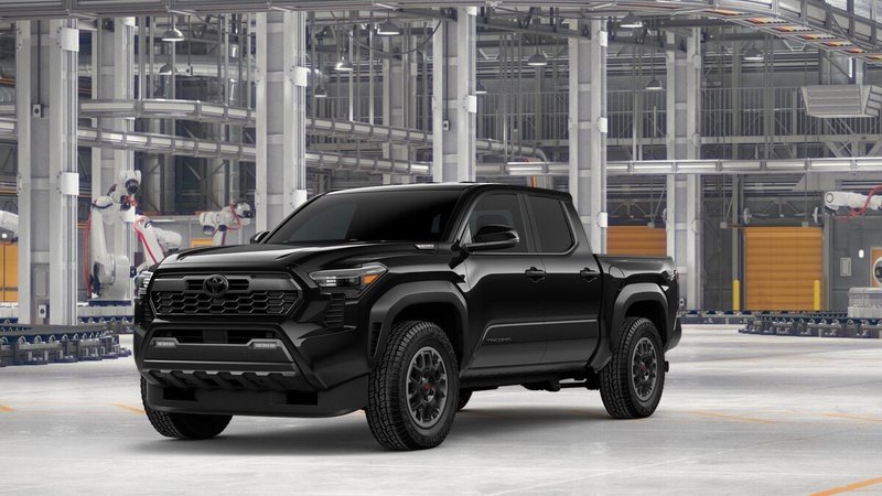 2026 Toyota Tacoma Tacoma TRD Off-Road in Black — front three-quarter view