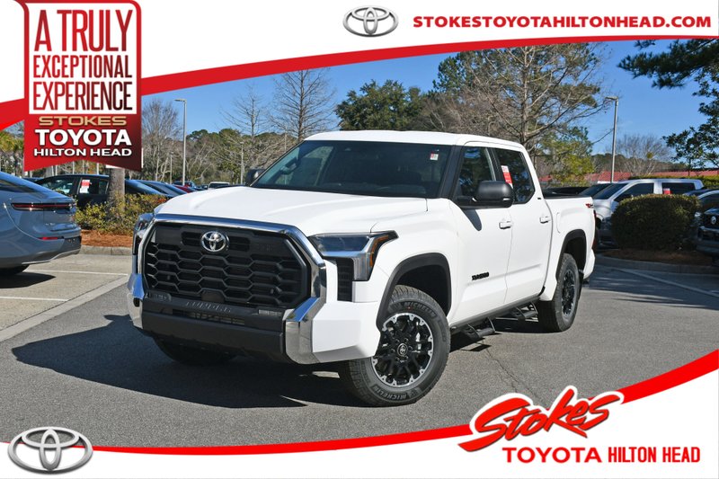 2026 Toyota Tundra SR5 in Ice Cap — front three-quarter view