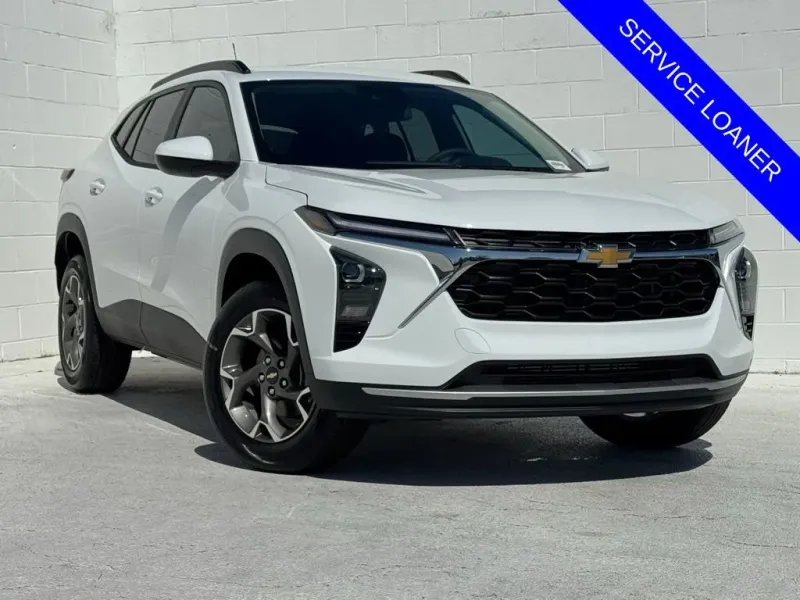 2026 Chevrolet Trax in Summit White — front three-quarter view