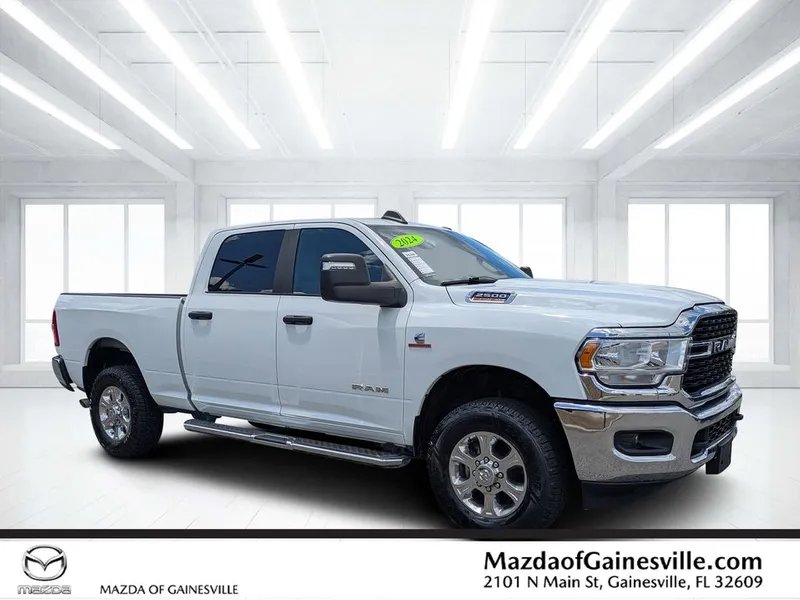 2024 Ram 2500 Big Horn in White — front three-quarter view