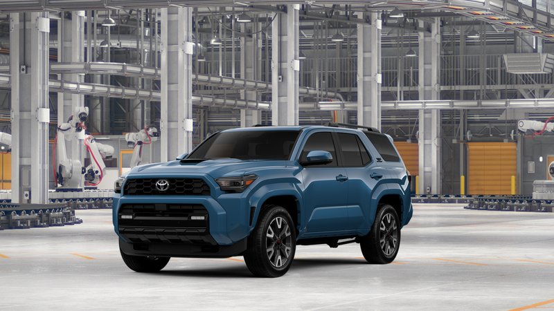 2026 Toyota 4Runner TRD Sport Premium in Heritage Blue — front three-quarter view