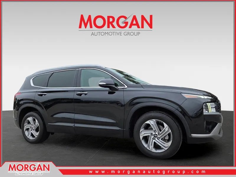 2023 Hyundai Santa Fe SEL in Black — front three-quarter view
