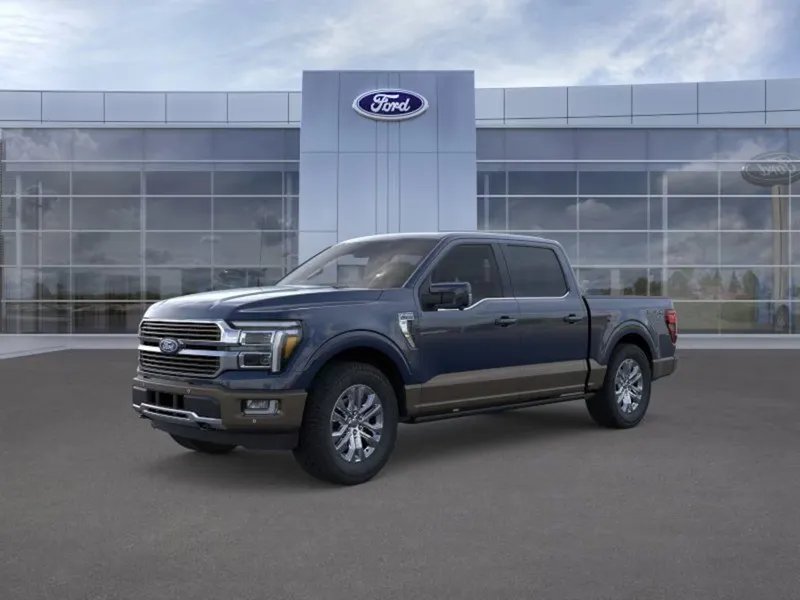 2026 Ford F-150 in Antimatter Blue — front three-quarter view