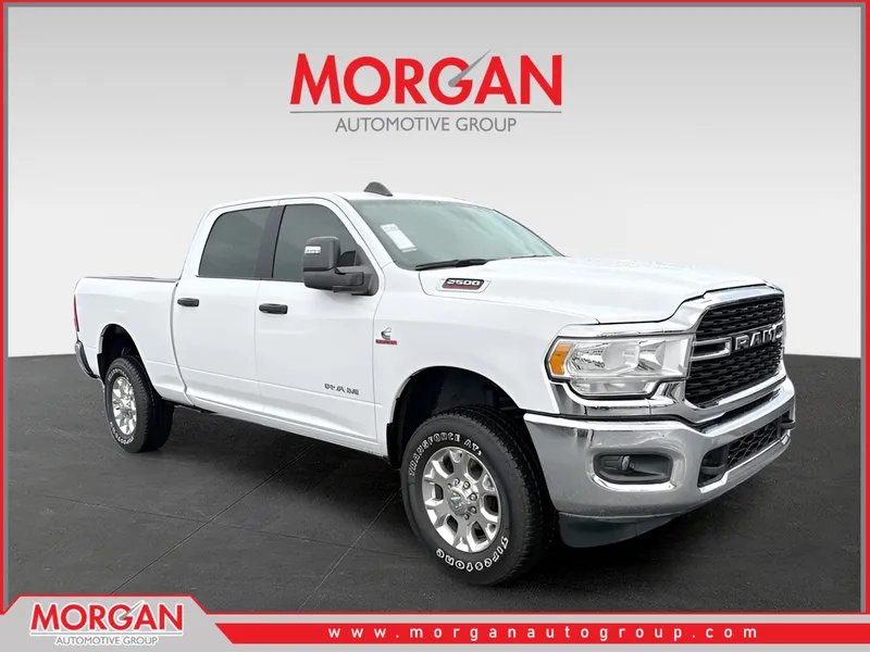2023 Ram 2500 Big Horn in White — front three-quarter view