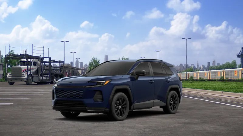 2026 Toyota RAV4 SE in Blueprint — front three-quarter view