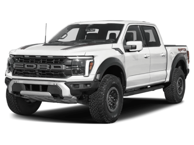 2026 Ford F-150 Raptor in White — front three-quarter view