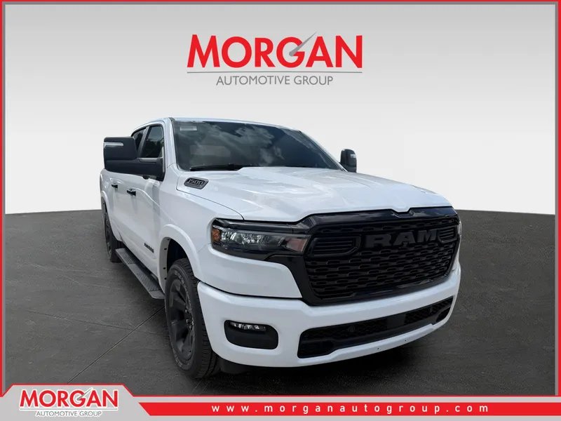 2026 Ram 1500 Big Horn in Bright White Clearcoat — front three-quarter view