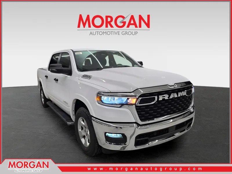 2026 Ram 1500 Big Horn in Bright White Clearcoat — front three-quarter view