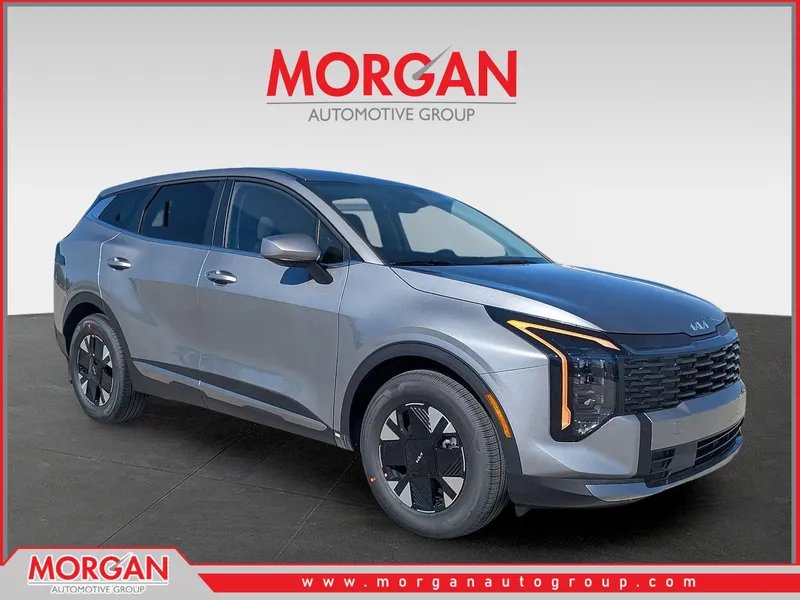 2026 Kia Sportage Hybrid LX in Steel Gray — front three-quarter view