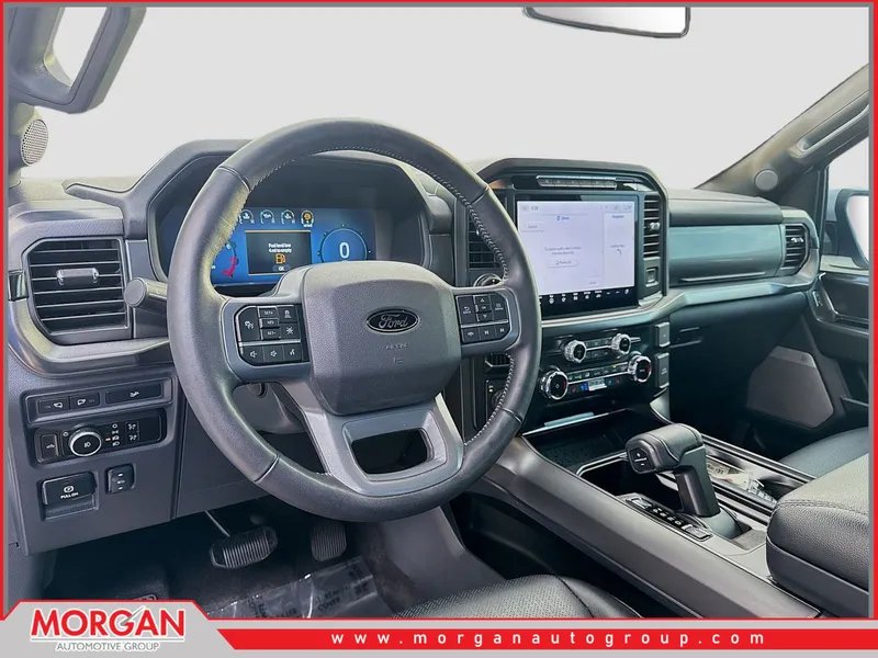 2024 Ford F-150 Lariat in White — front three-quarter view