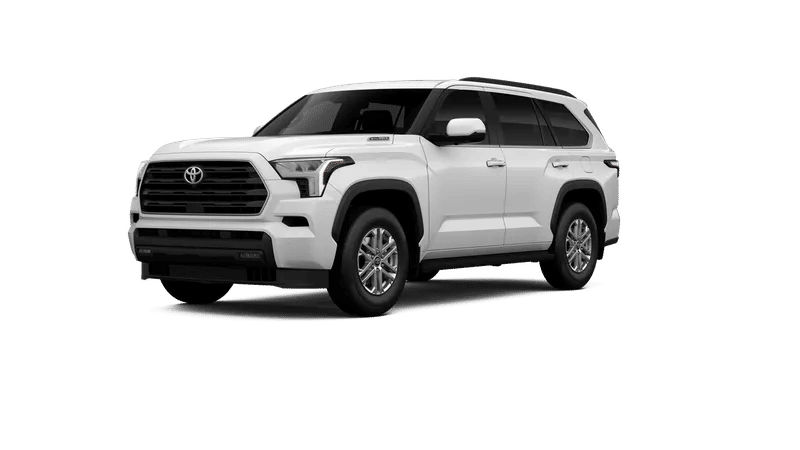 2026 Toyota Sequoia SR5 in Ice Cap — front three-quarter view