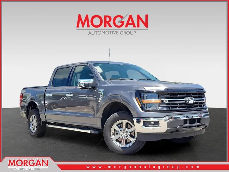 2024 Ford F-150 XLT in Gray — front three-quarter view
