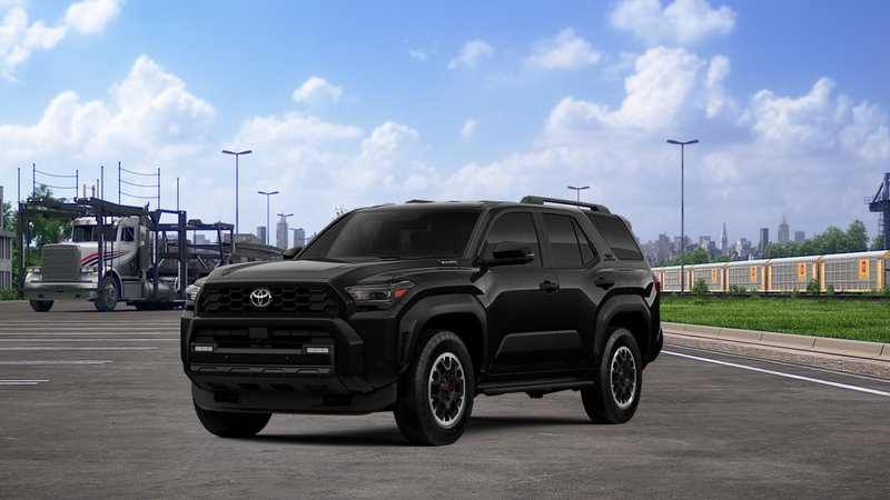 2026 Toyota 4Runner i-FORCE MAX 4Runner TRD Off-Road Premium in Black — front three-quarter view