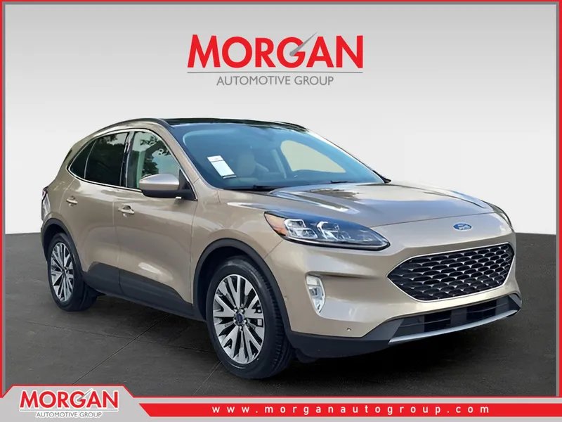 2021 Ford Escape Hybrid Titanium Hybrid in Gold — front three-quarter view