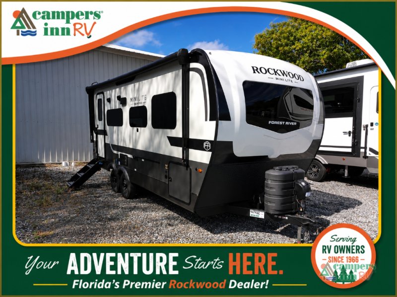 2026 Forest River Rockwood Mini Lite — front three-quarter view