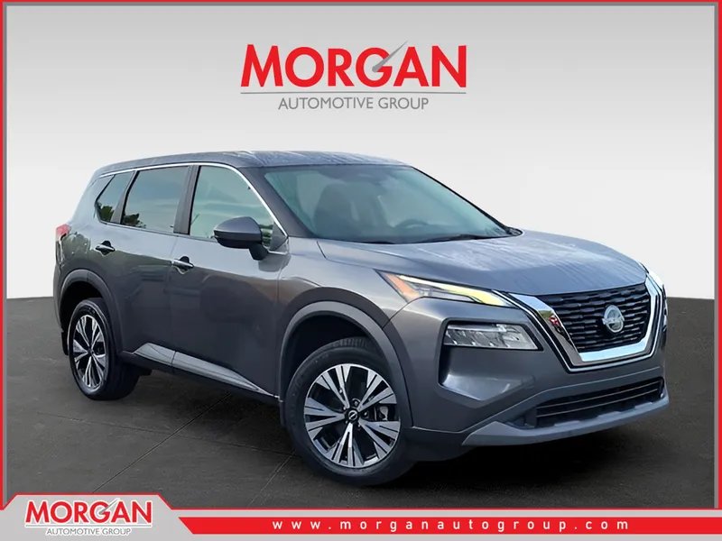 2023 Nissan Rogue SV in Gray — front three-quarter view