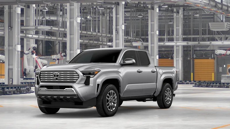 2026 Toyota Tacoma Limited in Celestial Silver Metallic — front three-quarter view