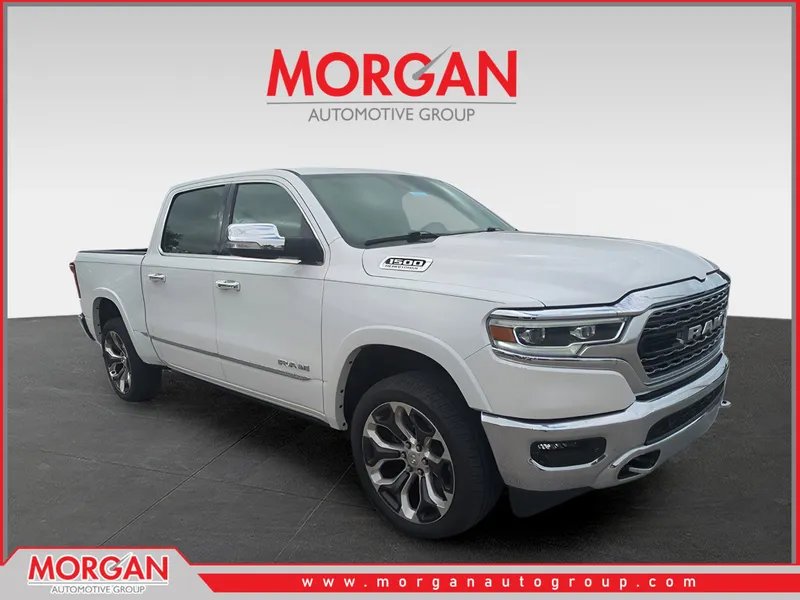 2021 Ram 1500 Limited in White — front three-quarter view