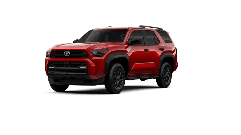 2026 Toyota 4Runner SR5 in Supersonic Red 1 — front three-quarter view