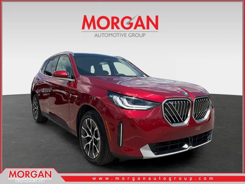 2025 BMW X3 30 xDrive in Red Metallic — front three-quarter view