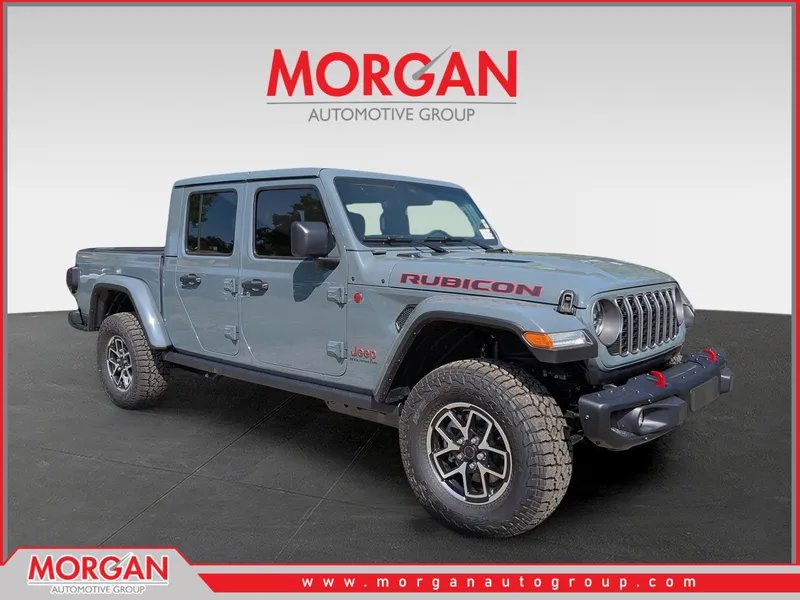 2026 Jeep Gladiator Rubicon in Gray — front three-quarter view