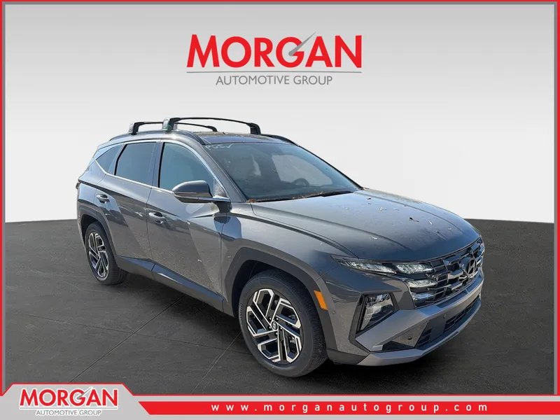 2026 Hyundai TUCSON Limited in Hampton Gray — front three-quarter view