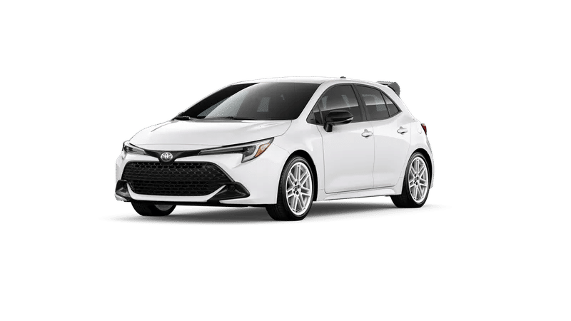 2026 Toyota Corolla Hatchback FX in Ice Cap — front three-quarter view