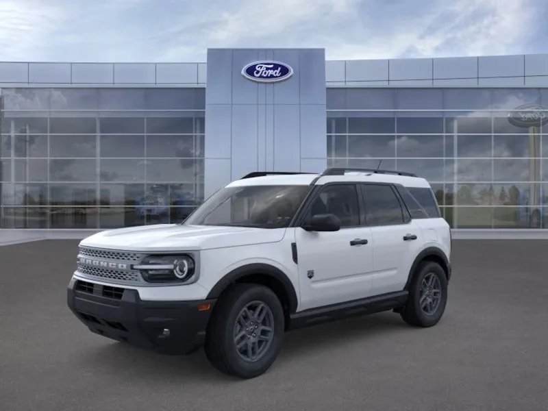 2026 Ford Bronco Sport in YZ White — front three-quarter view