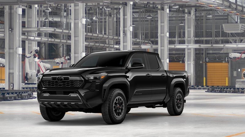 2026 Toyota Tacoma TRD OFF-ROAD in Black — front three-quarter view