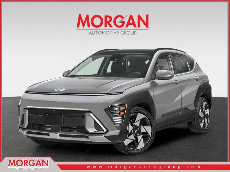 2026 Hyundai KONA Limited in Cyber Gray Metallic — front three-quarter view