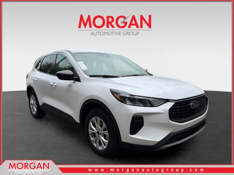 2024 Ford Escape Active in White — front three-quarter view