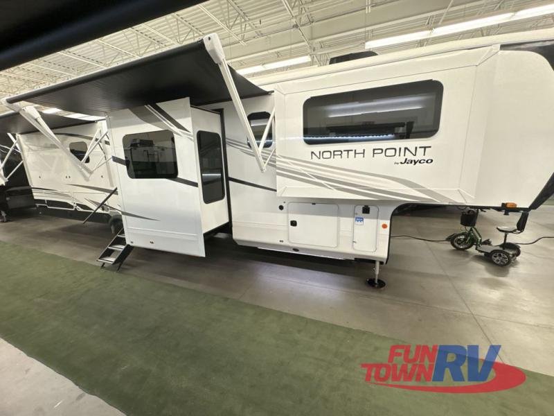 2026 Jayco North Point — front three-quarter view