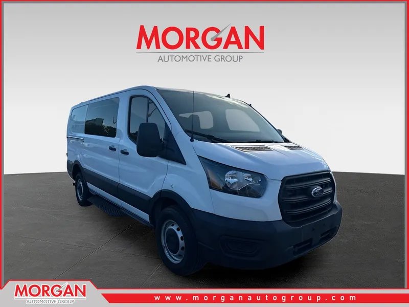 2020 Ford Transit Crew Van Base in Oxford White — front three-quarter view