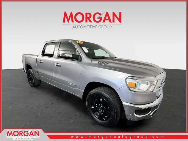 2024 Ram 1500 Laramie in Billet Silver Metallic Clearcoat — front three-quarter view