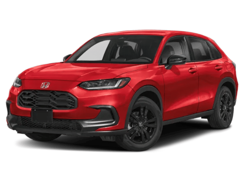 2027 Honda HR-V Sport in Milano Red — front three-quarter view
