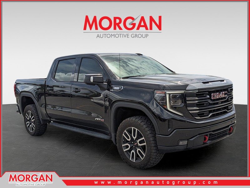 2022 GMC Sierra 1500 AT4 in Black — front three-quarter view