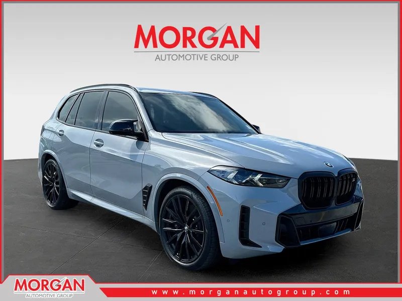 2026 BMW X5 M60i in Brooklyn Grey Metallic — front three-quarter view