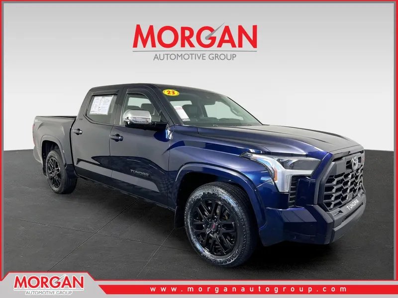2023 Toyota Tundra SR5 in Blueprint — front three-quarter view