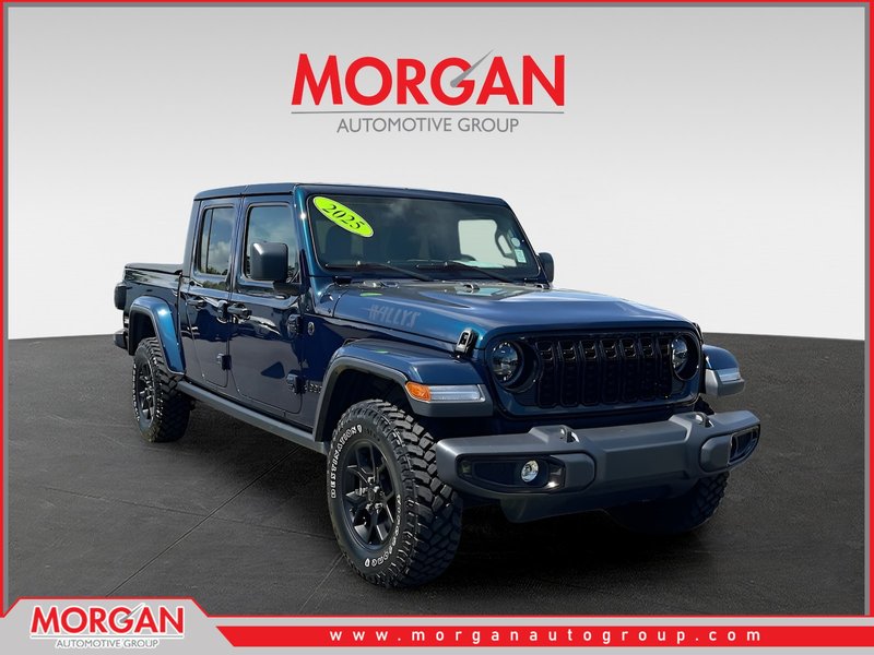 2025 Jeep Gladiator Willys in Blue — front three-quarter view