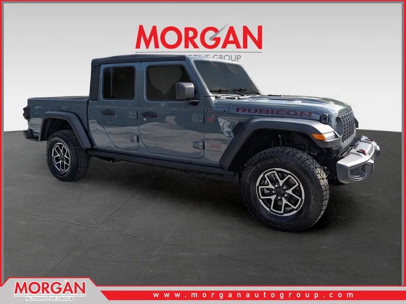 2026 Jeep Gladiator Rubicon in Gray — front three-quarter view