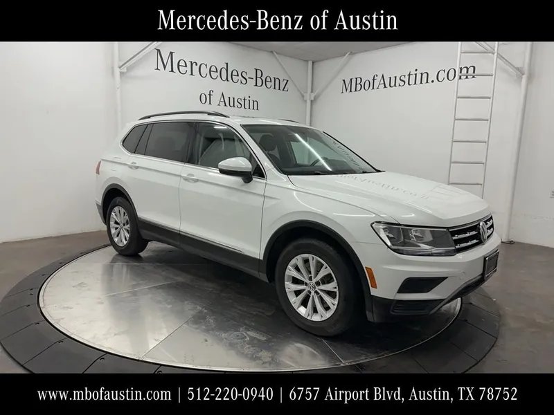 2018 Volkswagen Tiguan 2.0T SE in White — front three-quarter view