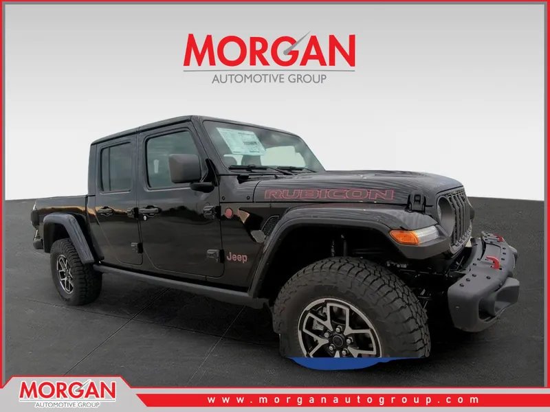 2026 Jeep Gladiator Rubicon in Black — front three-quarter view