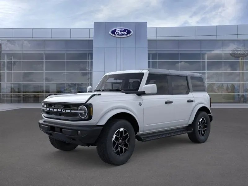 2026 Ford Bronco in YZ White — front three-quarter view