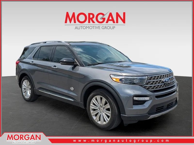 2024 Ford Explorer King Ranch in Gray — front three-quarter view