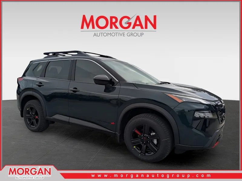 2026 Nissan Rogue Rock Creek in Black — front three-quarter view