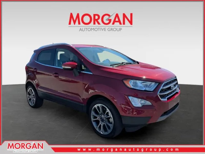 2021 Ford EcoSport Titanium in Red — front three-quarter view